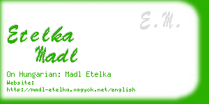 etelka madl business card